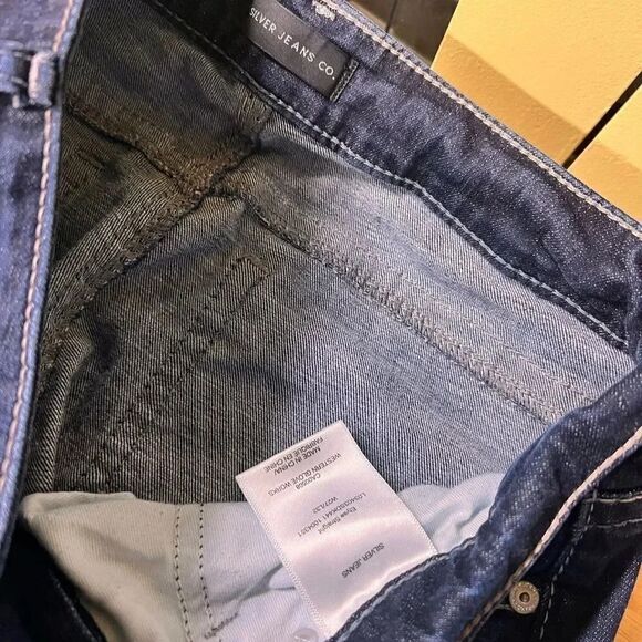 EUC Silver Jeans Dark Wash Elsa Straight27?31 #YT15 - Picture 4 of 5